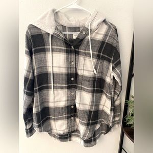 AMERICAN EAGLE Super Soft Flannel w/ Hood, size XS
